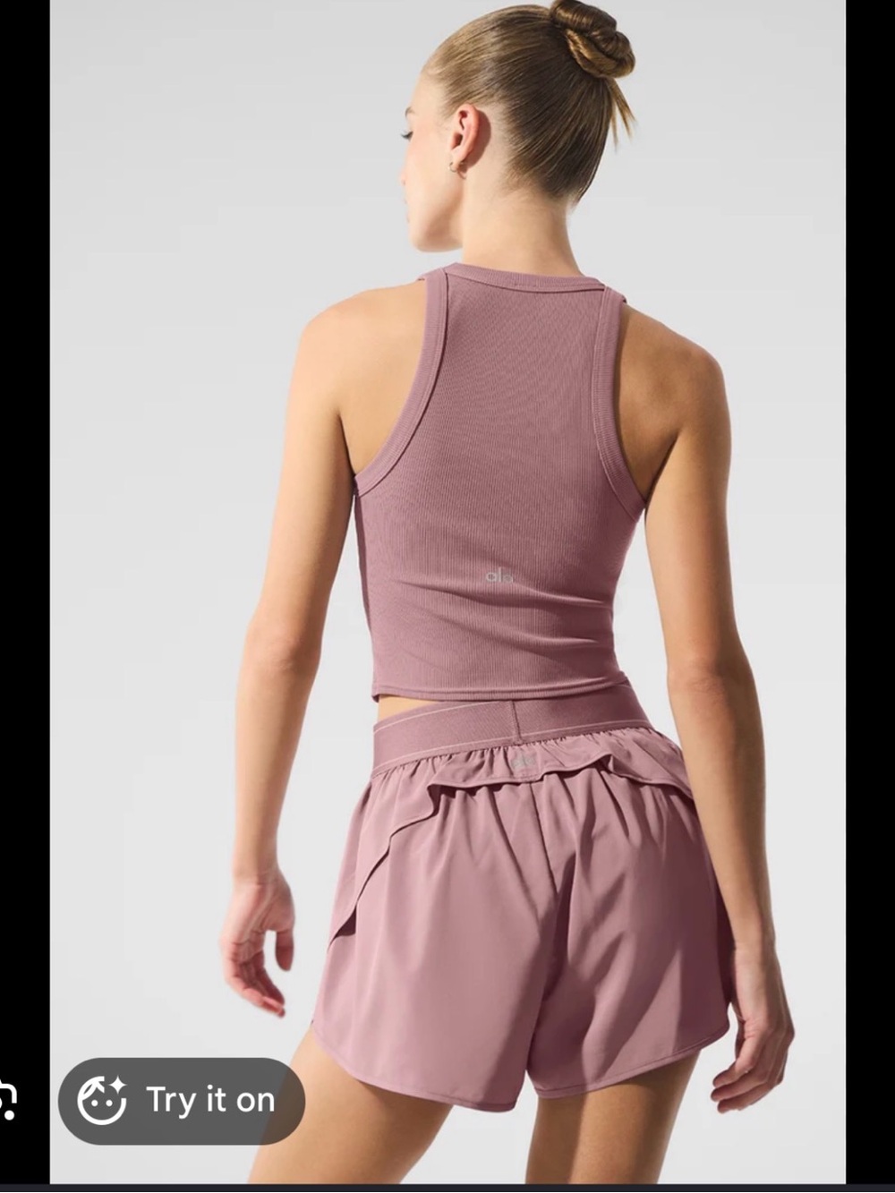ALO Yoga - Goddess Ribbed Go To Tank & Shorts - Picture 2 of 7